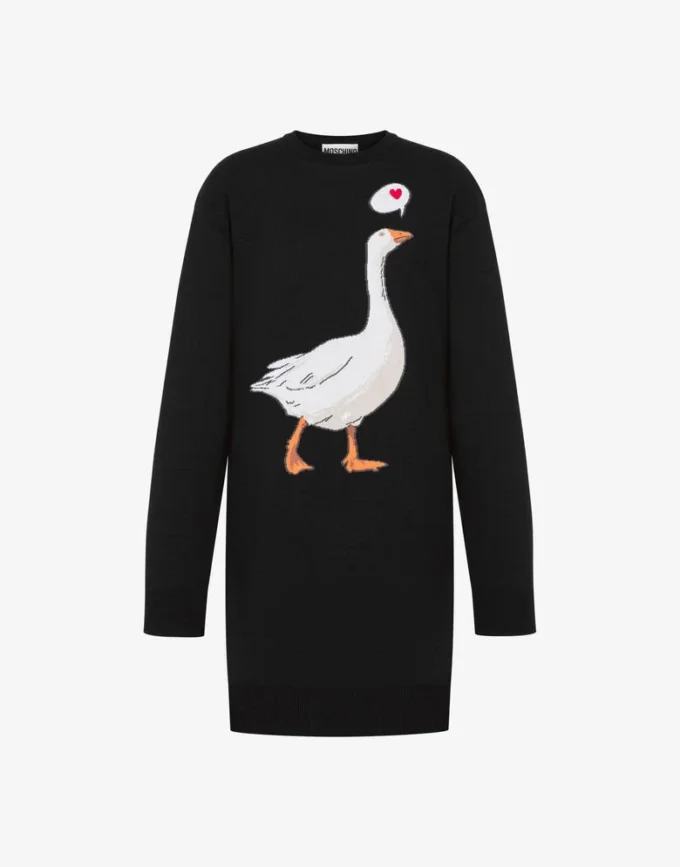 Bawełniana sukienka z dzianiny Goose