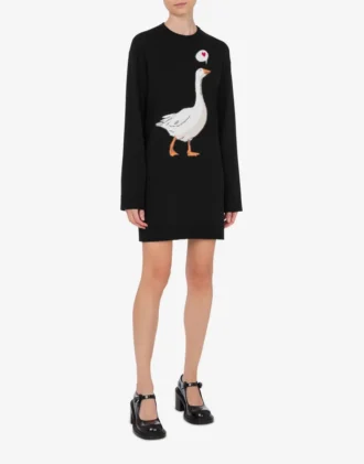 Bawełniana sukienka z dzianiny Goose