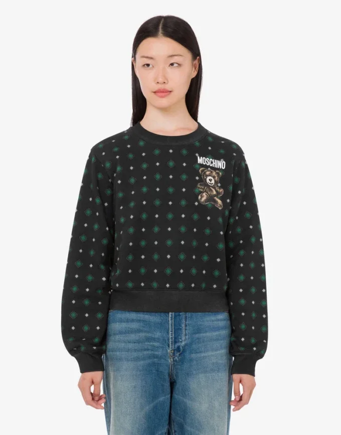 Bluza Moschino Teddy Bear z bawełny organicznej