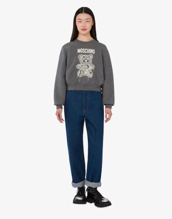 Bluza Moschino Teddy Bear z bawełny organicznej