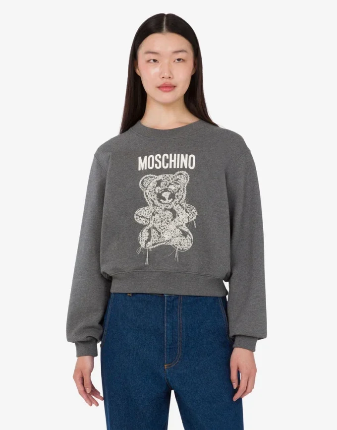 Bluza Moschino Teddy Bear z bawełny organicznej