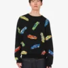 Bluza z czystej bawełny z intarsją
