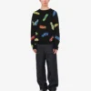 Bluza z czystej bawełny z intarsją