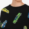 Bluza z czystej bawełny z intarsją