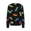 Bluza z czystej bawełny z intarsją