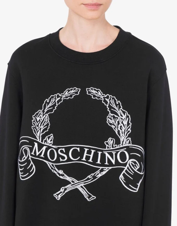 Bluza z kapturem z bawełny organicznej Logo Laurel Crown