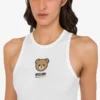 Bluzka Moschino Teddy Bear z elastycznej bawełnianej dzianiny