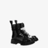 Buty motocyklowe z szczotkowanej skóry cielęcej
