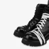 Buty motocyklowe z szczotkowanej skóry cielęcej
