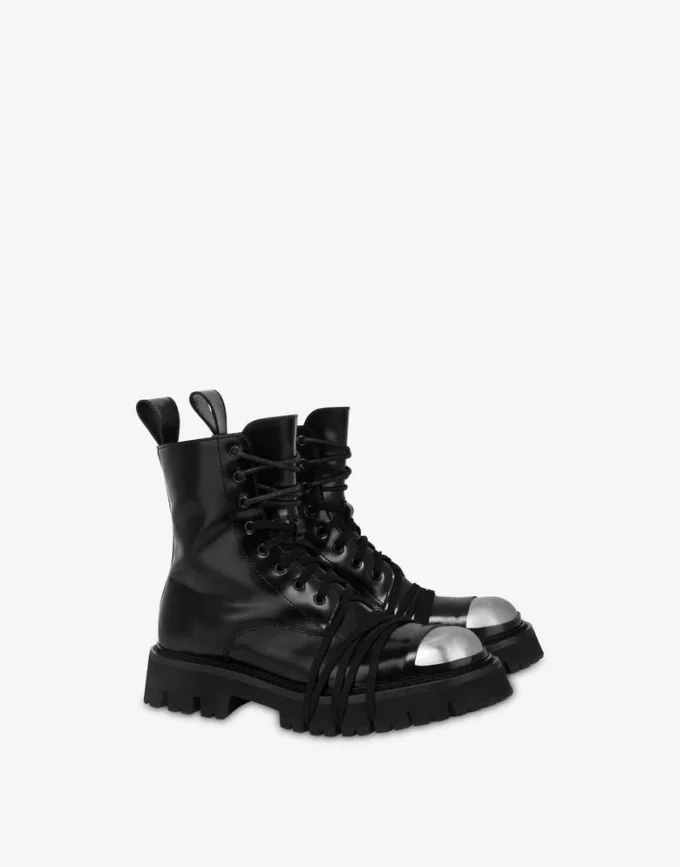 Buty wojskowe ze skóry cielęcej