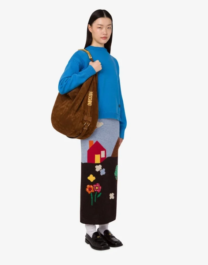 Duża torba na ramię Moschino Handle Me Duża torba na ramię Moschino Handle Me