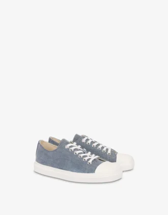 Flockowane trampki jeansowe