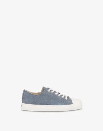Flockowane trampki jeansowe