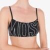 Gumowy top bikini z logo