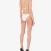 Gumowy trójkątny top bikini z logo