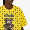 Koszulka Moschino Teddy Bear z dzianiny z bawełny organicznej