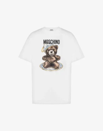 Koszulka z dzianiny bawełnianej Moschino Teddy Bear