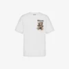 Koszulka z dzianiny bawełnianej Moschino Teddy Bear
