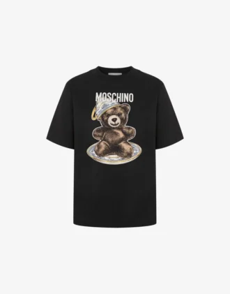 Koszulka z dzianiny bawełnianej Moschino Teddy Bear