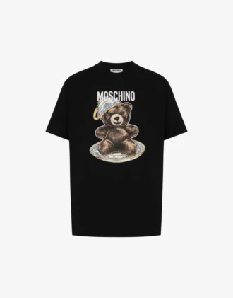 Koszulka z dzianiny bawełnianej Moschino Teddy Bear