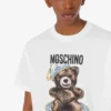 Koszulka z dzianiny bawełnianej Moschino Teddy Bear
