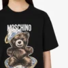 Koszulka z dzianiny bawełnianej Moschino Teddy Bear