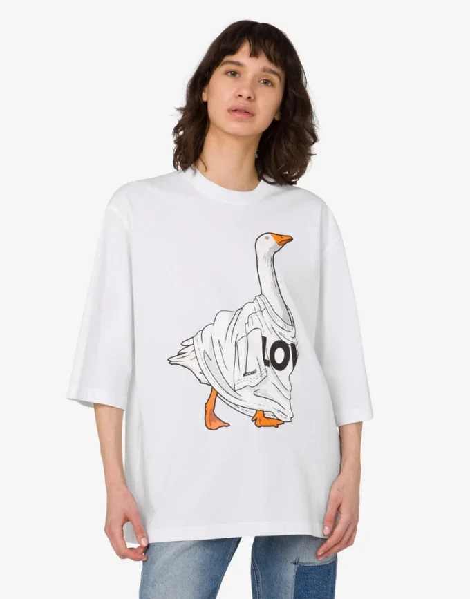 Koszulka z dzianiny bawełnianej organicznej Goose