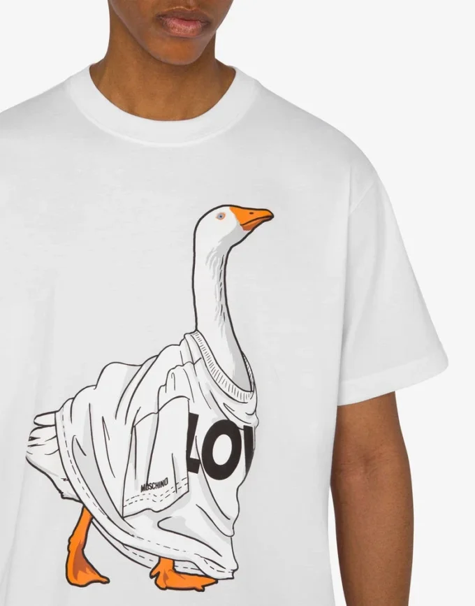 Koszulka z dzianiny bawełnianej organicznej Goose