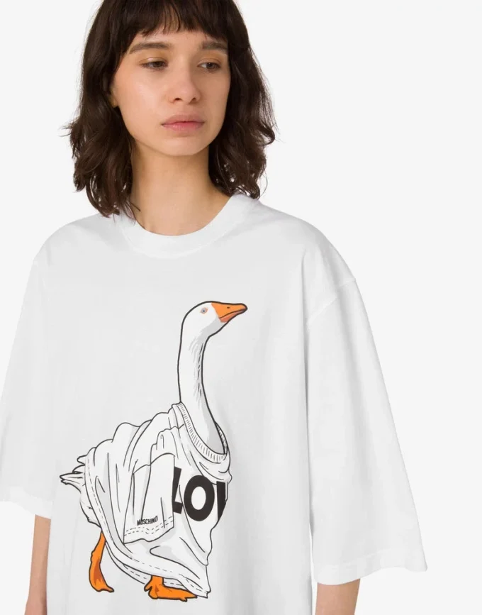 Koszulka z dzianiny bawełnianej organicznej Goose