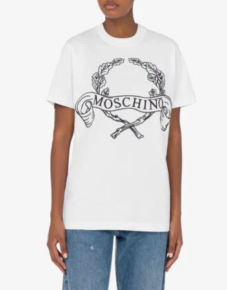 Koszulka z dzianiny organicznej Laurel Crown Logo