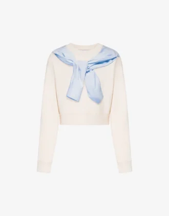 Krótka bluza z nadrukiem z bawełny