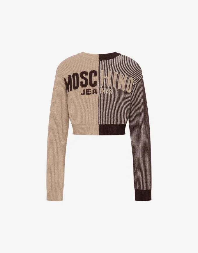Sweter z mieszanki wełny intarsja Sweter z mieszanki wełny intarsja