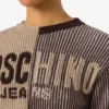 Krótki sweter z mieszanki wełny intarsja