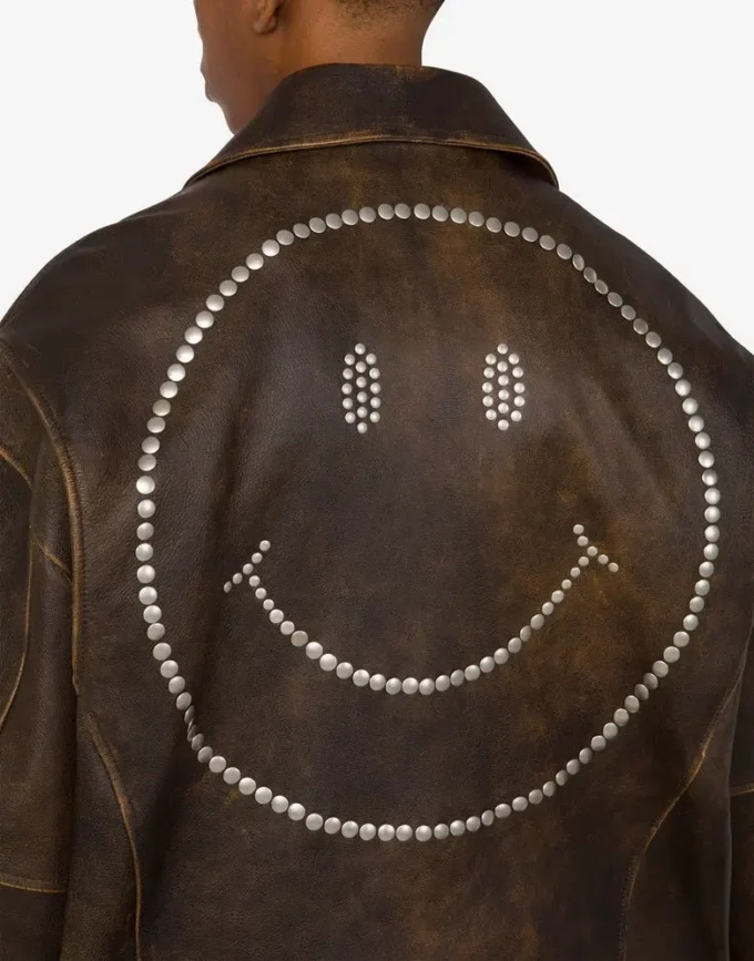 Kurtka motocyklowa ze skóry nappa Smiley® Kurtka motocyklowa ze skóry nappa Smiley®