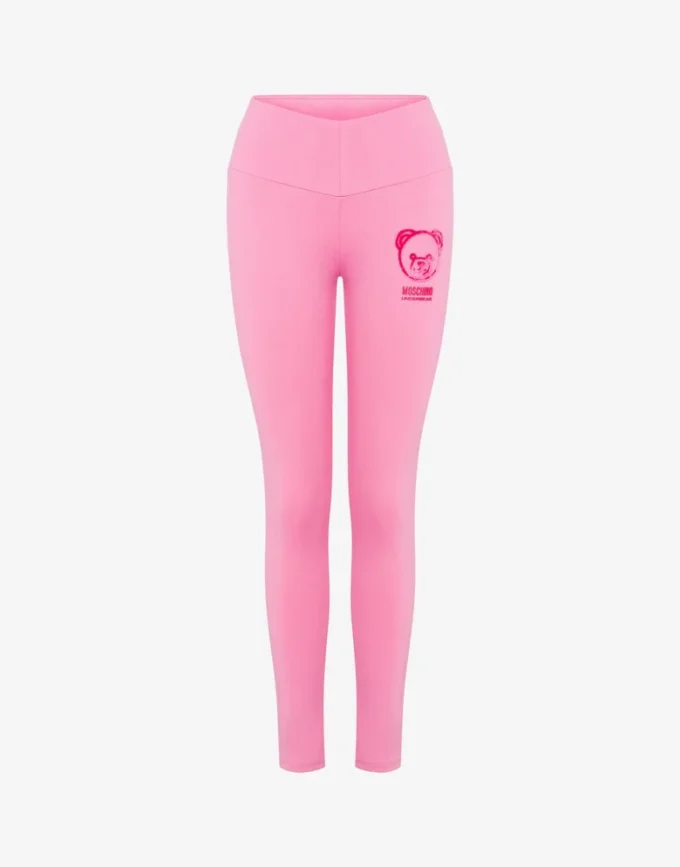 Legginsy Moschino Teddy Bear z technicznego materiału