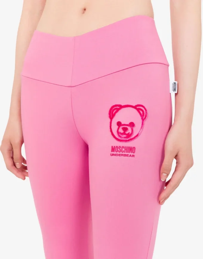 Legginsy Moschino Teddy Bear z technicznego materiału