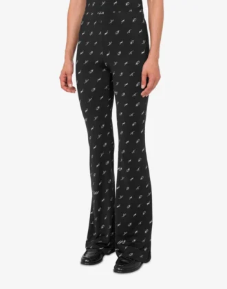 Legginsy z technicznego dżerseju z nadrukiem