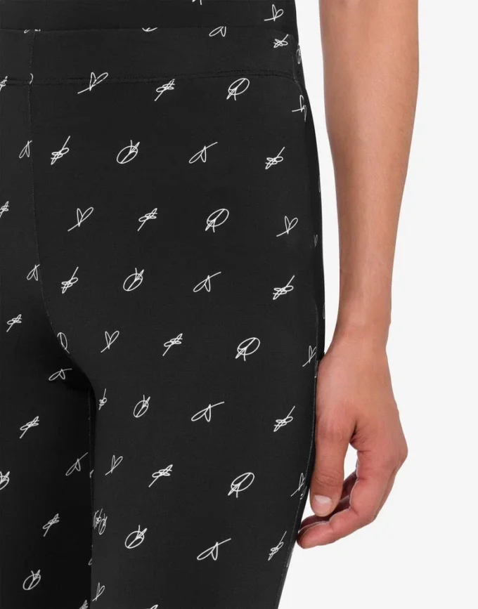 Legginsy z technicznego dżerseju z nadrukiem