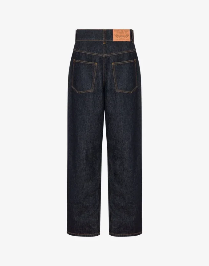 Niebieskie bawełniane spodnie jeansowe Niebieskie bawełniane spodnie jeansowe