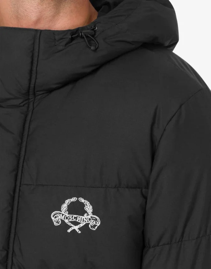 Nylonowa kurtka puchowa z logo Laurel Crown