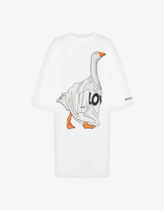 Oversize’owa sukienka z grubej bawełny Goose