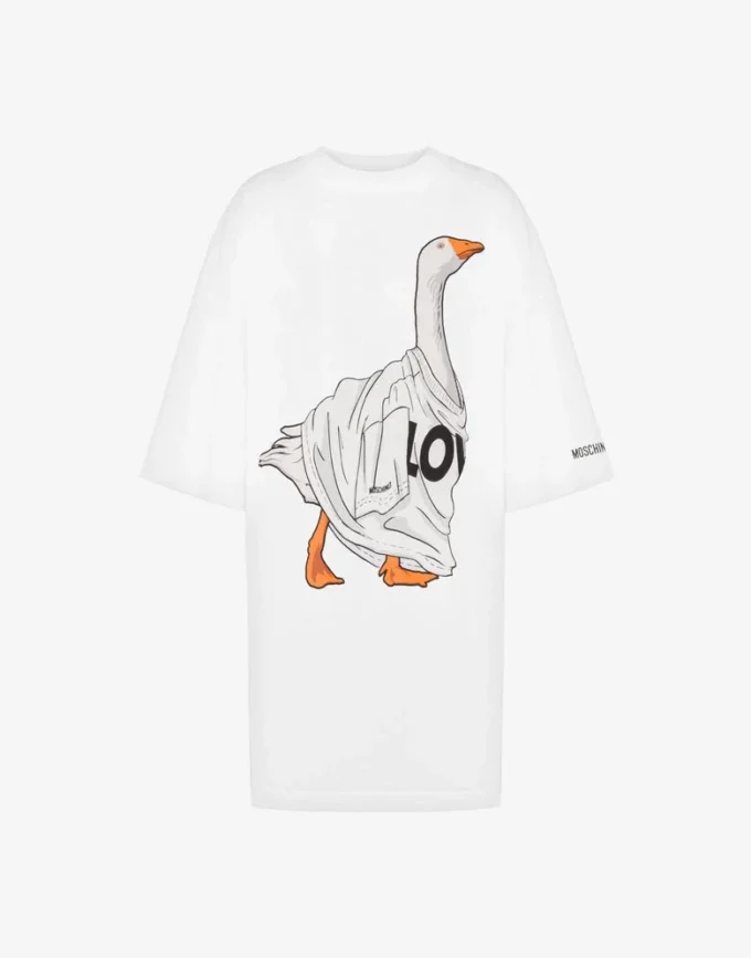 Oversize’owa sukienka z grubej bawełny Goose