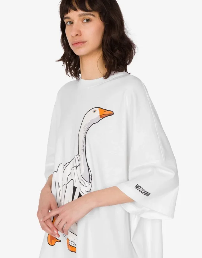 Oversize’owa sukienka z grubej bawełny Goose