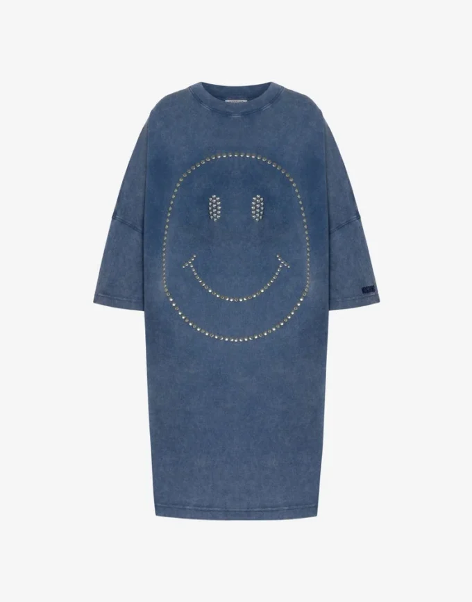 Oversize’owa sukienka z grubej bawełny Smiley®