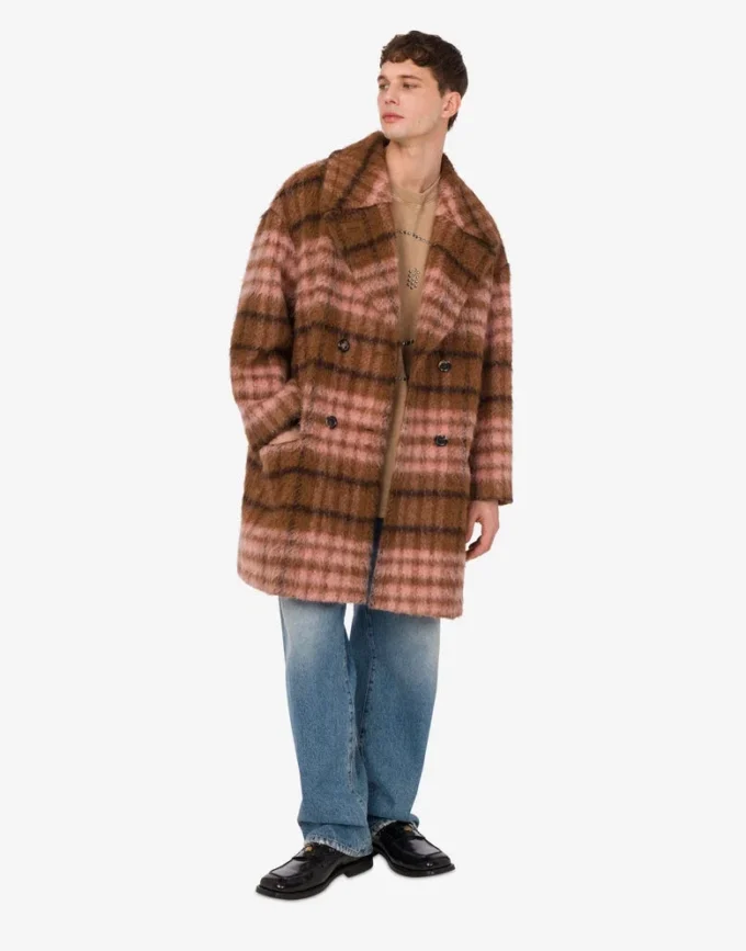 Oversize’owy płaszcz z miękkiego materiału