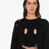 Oversize’owy sweter z rzeźbionej wełny
