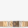 Pasek z zamszu z mieszanym logo