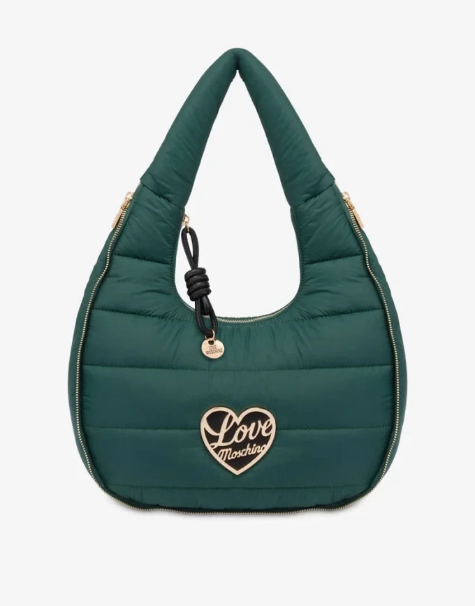 Pikowana nylonowa torba typu hobo Pikowana nylonowa torba typu hobo