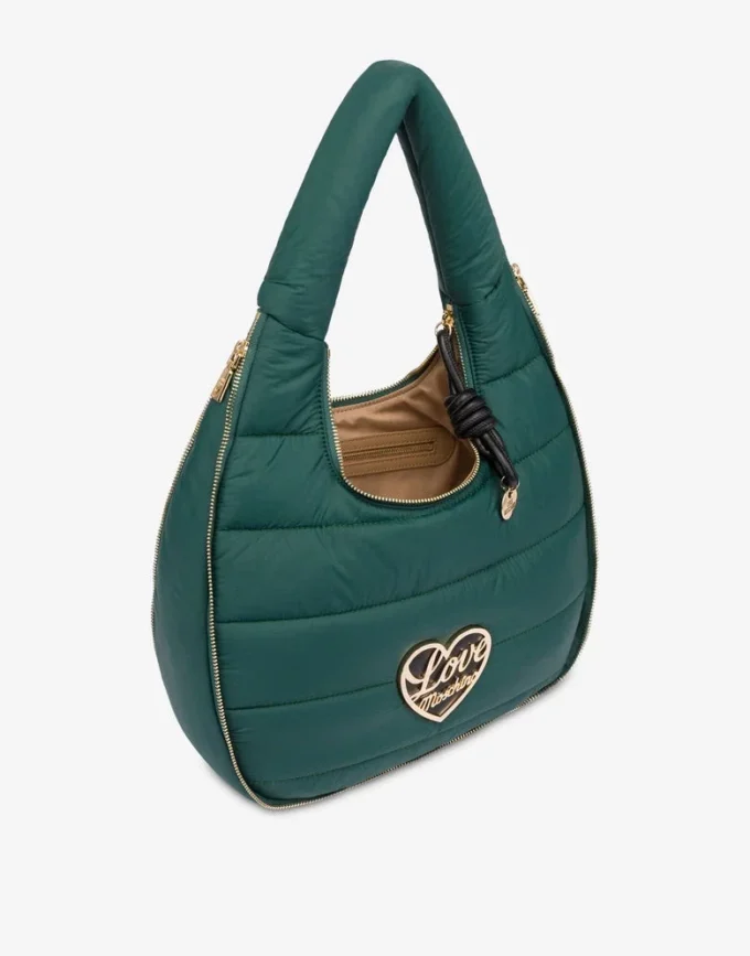 Pikowana nylonowa torba typu hobo Pikowana nylonowa torba typu hobo