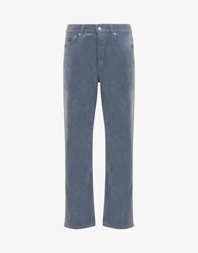 Spodnie z flokowanego denimu